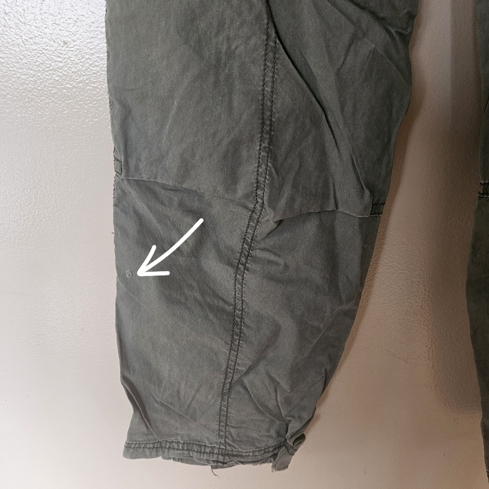 Vtg American Eagle Y2K Cargo Pants 2 Olive Green Utility Low Rise Streetwear - Picture 7 of 16